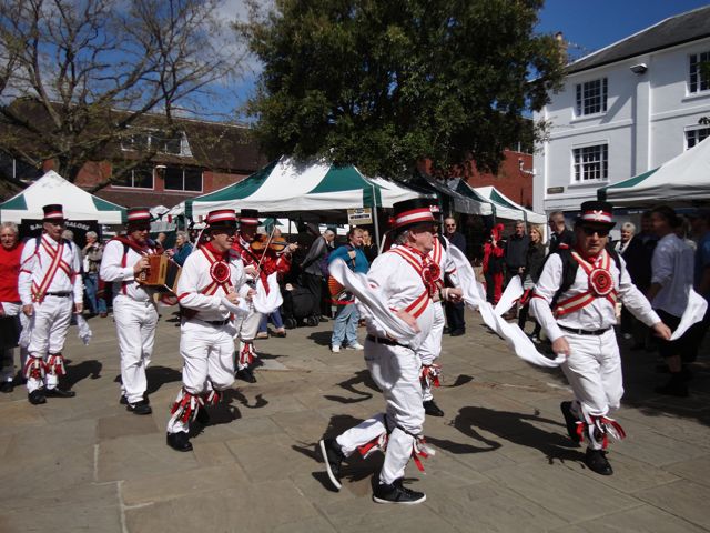 Morris dancing and medieval market Horsham