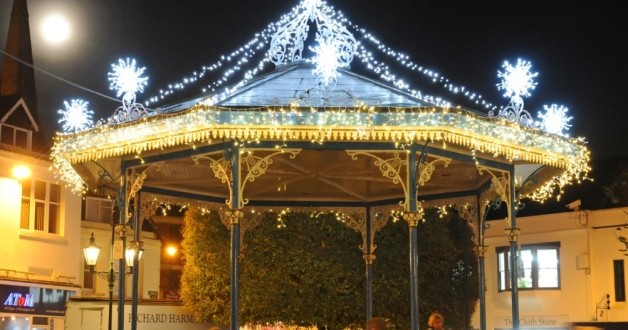 Bandstand in Horsham at Christmas