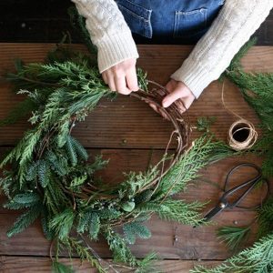 wreath making